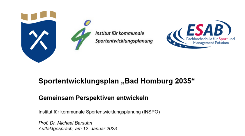 Auftaktgespräch für Sportentwicklungsplan „Bad Homburg 2035“
